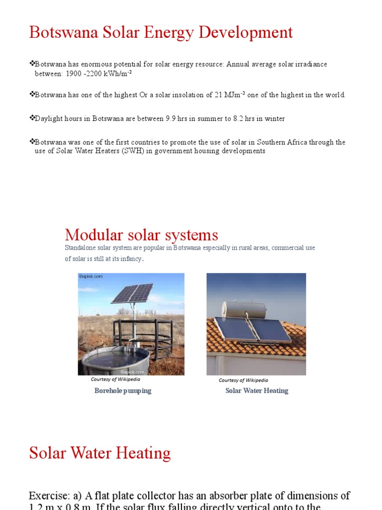 Solar Case Study Botswana 2022 Pdf Solar Power Solar Energy