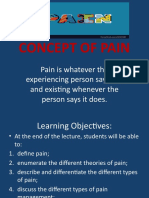 CONCEPT OF PAIN: DEFINITIONS, THEORIES, AND RESPONSES