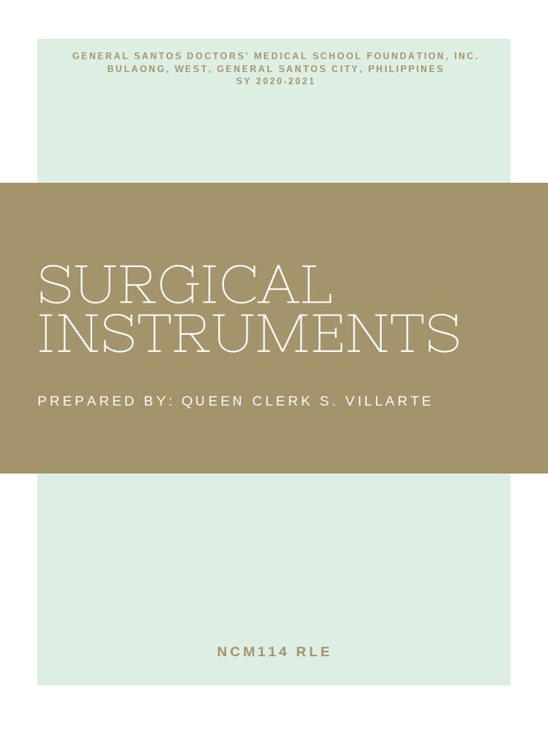 Surgical Instruments | PDF | Surgical Suture | Medical Procedures