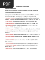 Cs402 Theory of Automata Notes