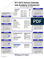 2011-2012 Calendar Vista Academy-Huntsville