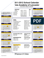 2011-2012 Calendars Vista Academy-Lancaster