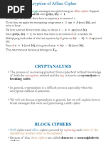 Decryption of Affine Cipher-Transposition Cipher