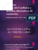 Unidad N 6 - Alcanzar La Paz - El Tercer Lado - William Ury. Teoria Del Conflicto .2021