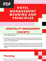 Hotel Management Meaning and Principles