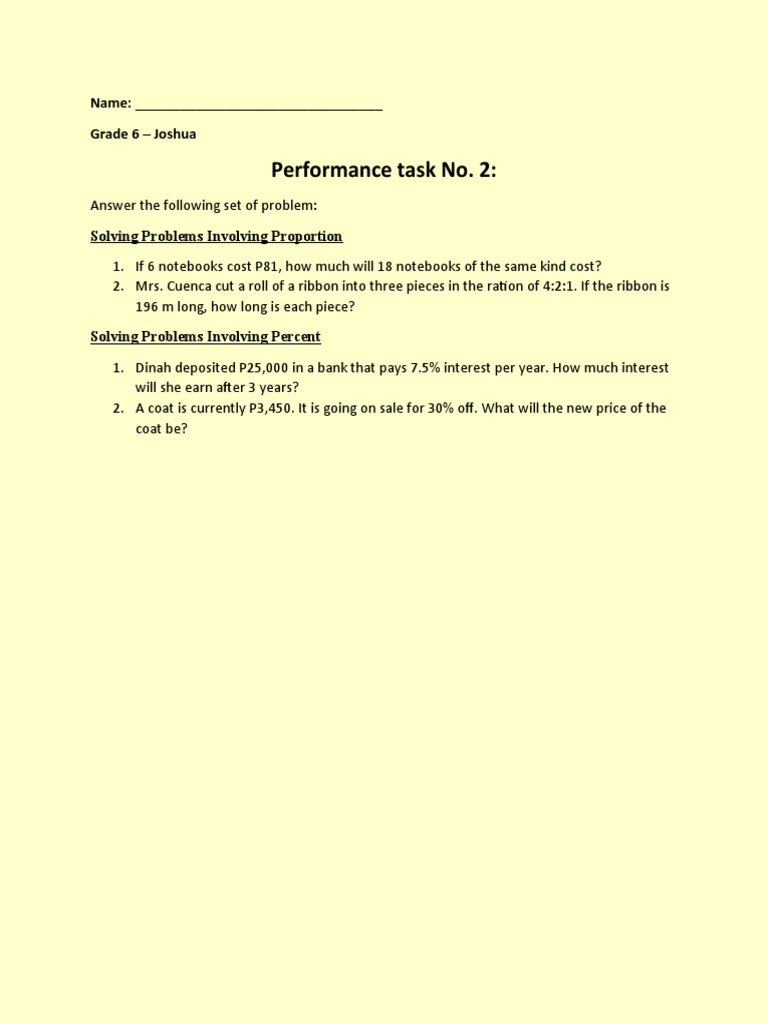Performance Task No. 2 | PDF