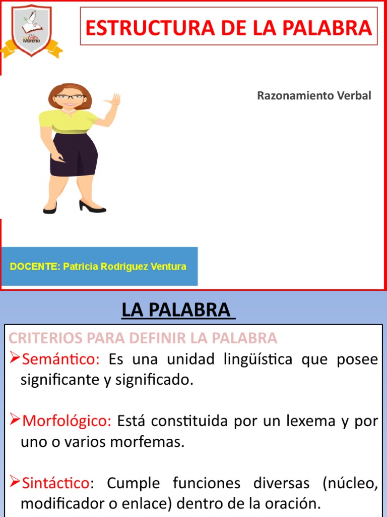 Estructura de La Palabra - 4° | PDF | Palabra | Verbo