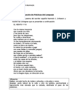 Evaluación de Prácticas Del Lenguaje Poesía y Análisis Sintáctico