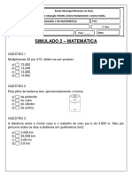 Simulado Matemática 2