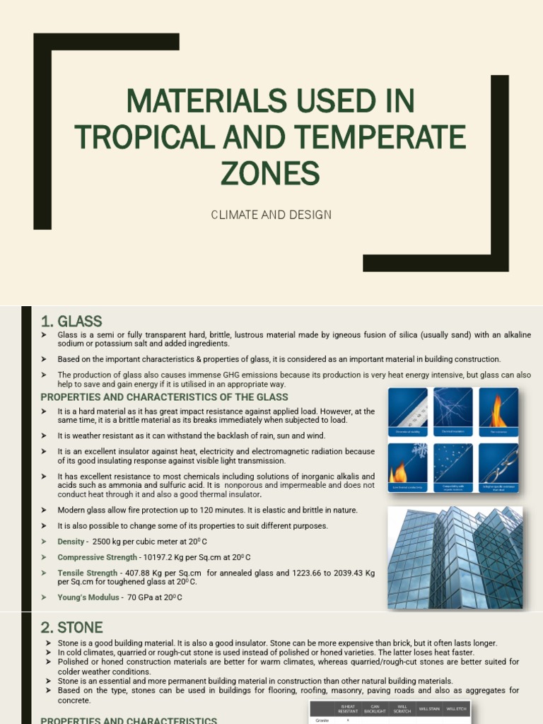 Building Materials for Tropical Climates | PDF | Concrete | Glasses