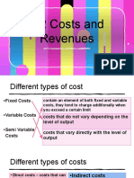 Costs and Revenues Overview