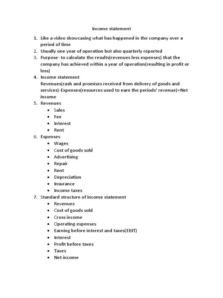 Income Statement | PDF | Business