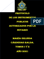 Protocolo Notarial (Maria Erlinda Cardenas Ralda)