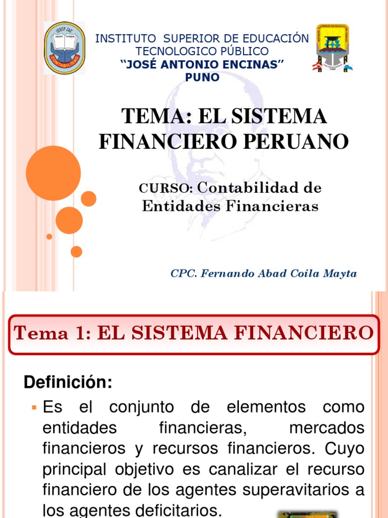 Sistema Financiero Peruano: Estructura y Función | PDF | Bolsa | Bancos