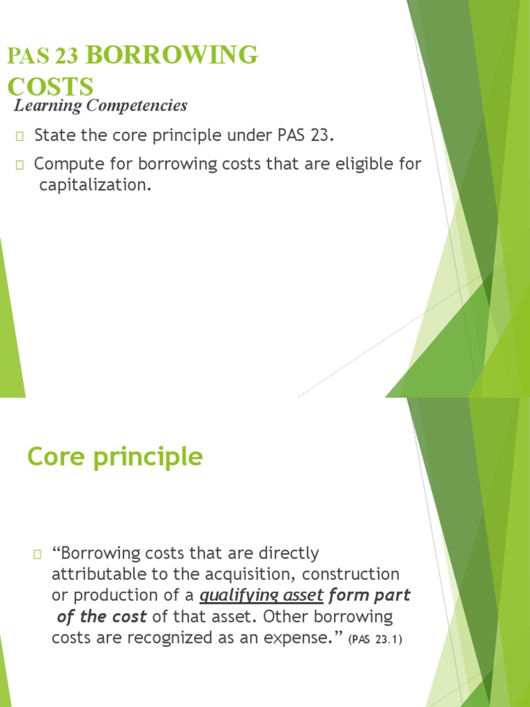 CHAPTER 17 PAS 23 Borrowing Costs PDF Debt Interest