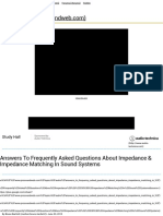 Answers To Frequently Asked Questions About Impedance & Impedance Matching in Sound Systems - ProSou