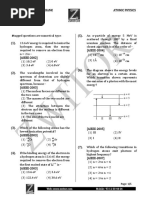 ATOMIC PHYSICS JEE MAIN Previous Year Q Bank Till 2018