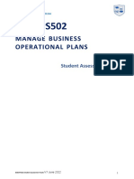 BSBOPS502: Manage Business Operational Plans