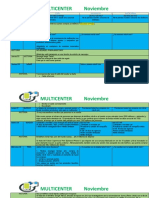 Planning Multicenter Noviembre