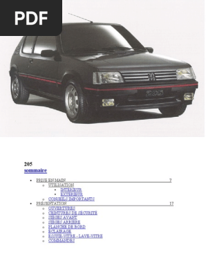 Manuel Peugeot 205 | PDF