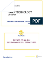 ENMT807951-Nanotechnology#Physics of Solids-Review On Crystal Structures