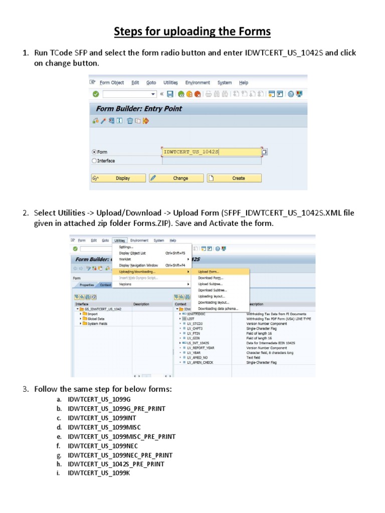 Uploading SAP Forms and Interfaces | PDF