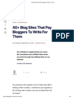 40+ Blog Sites That Pay Bloggers To Write For Them