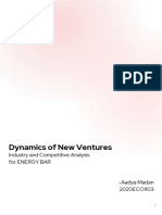 Dynamics of New Ventures Industry and Competitive Analysis for ENERGY BAR