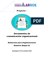 Documentos de Comunicación Organizacional