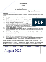 Assignment - Agenda Fall 2022