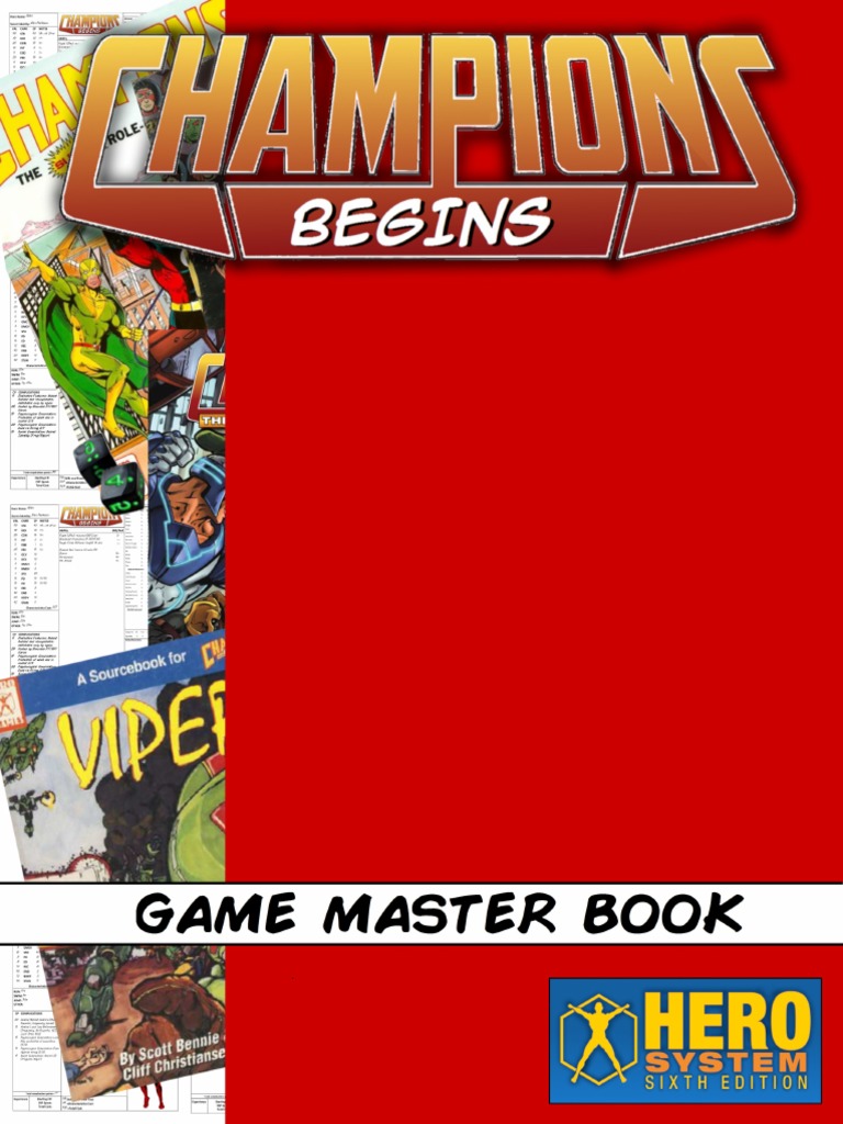Champions Begins Game Master Book PDF Role Playing Games