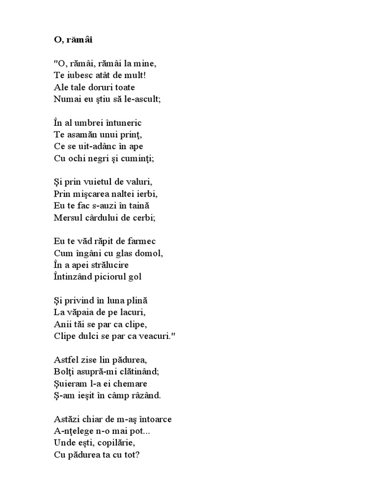 O Ramai O Rămâi | PDF
