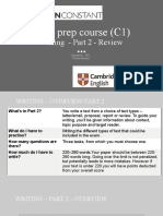 CAE Prep Course (C1) - Writing - Part 2 - Review