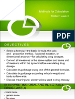 Week 2 Methods For Calculation