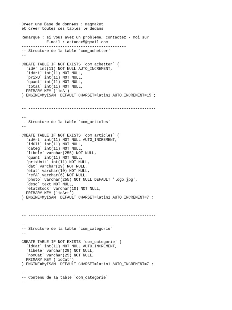 Tables de La baseDD | PDF | Information Science | Information ...