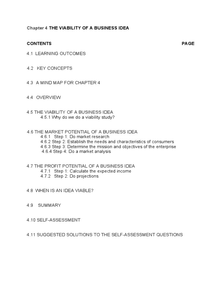 Assessing Business Idea Viability | PDF | Profit (Economics) | Cost Of ...