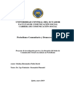 Periodismo Comunitario y Democratización T-UCE-0009-CSO-089