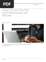 Native Otp Authentication With Netscaler