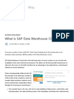 What Is SAP Data Warehouse Cloud?