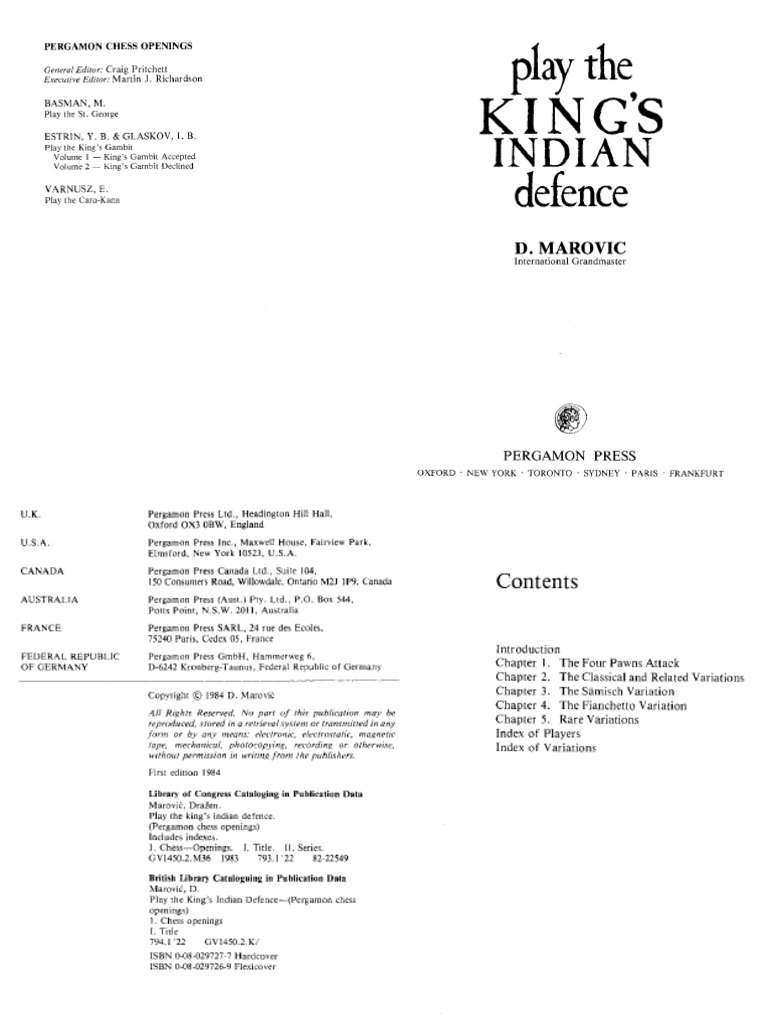 Chess Play The Kings Indian | PDF