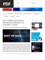 The 10 Best Cloud Data Warehouse Solutions To Consider in 2022