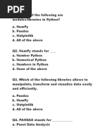 Pandas Series Practice Questions