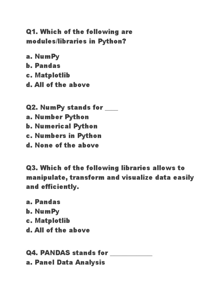 Pandas Series Practice Questions | PDF | Python (Programming Language ...