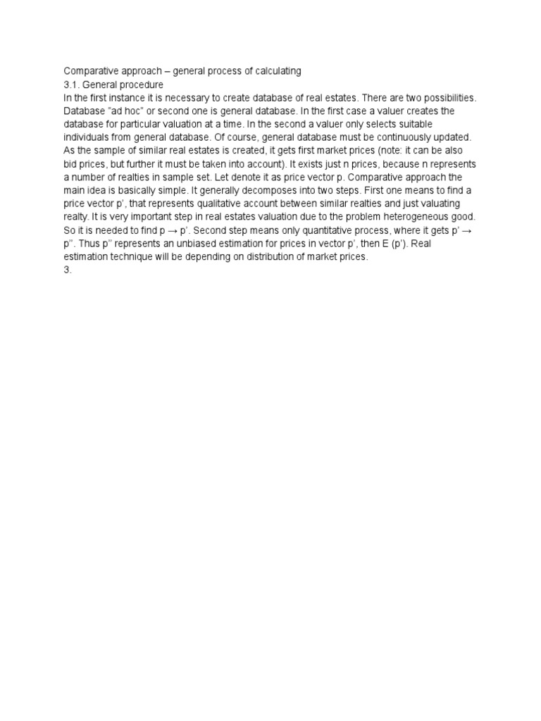 Comparative Method Of Valuation PDF