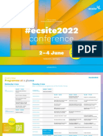 Ecsite 2022 - Programme at A Glance