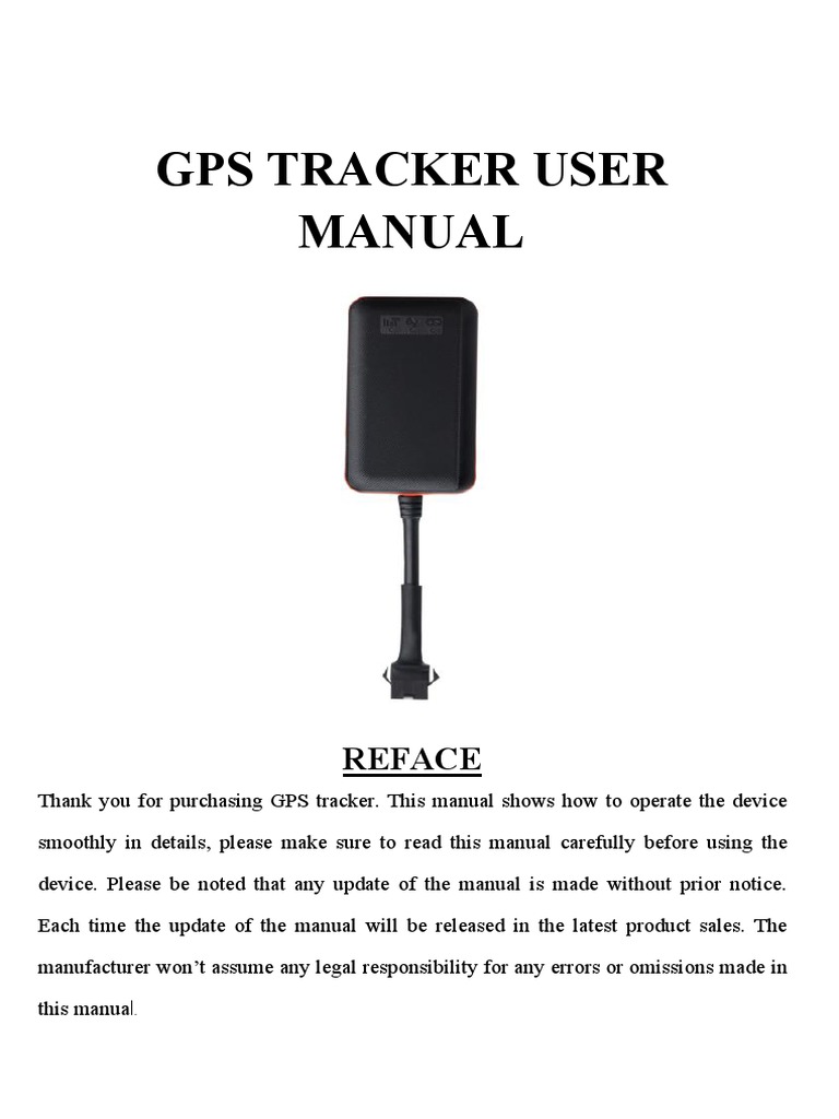 TK108 GPS Tracker User Manual | PDF | Global Positioning System ...