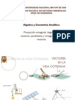 Semana10-Proyección Ortogonal, Ángulo Entre Vectores, Paralelismo y Ortogonalidad