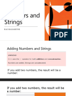 C++ Numbers and Strings