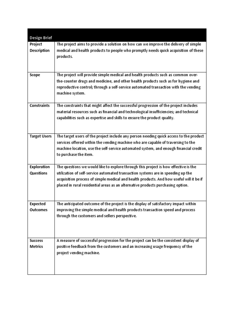 Design Brief Template PDF