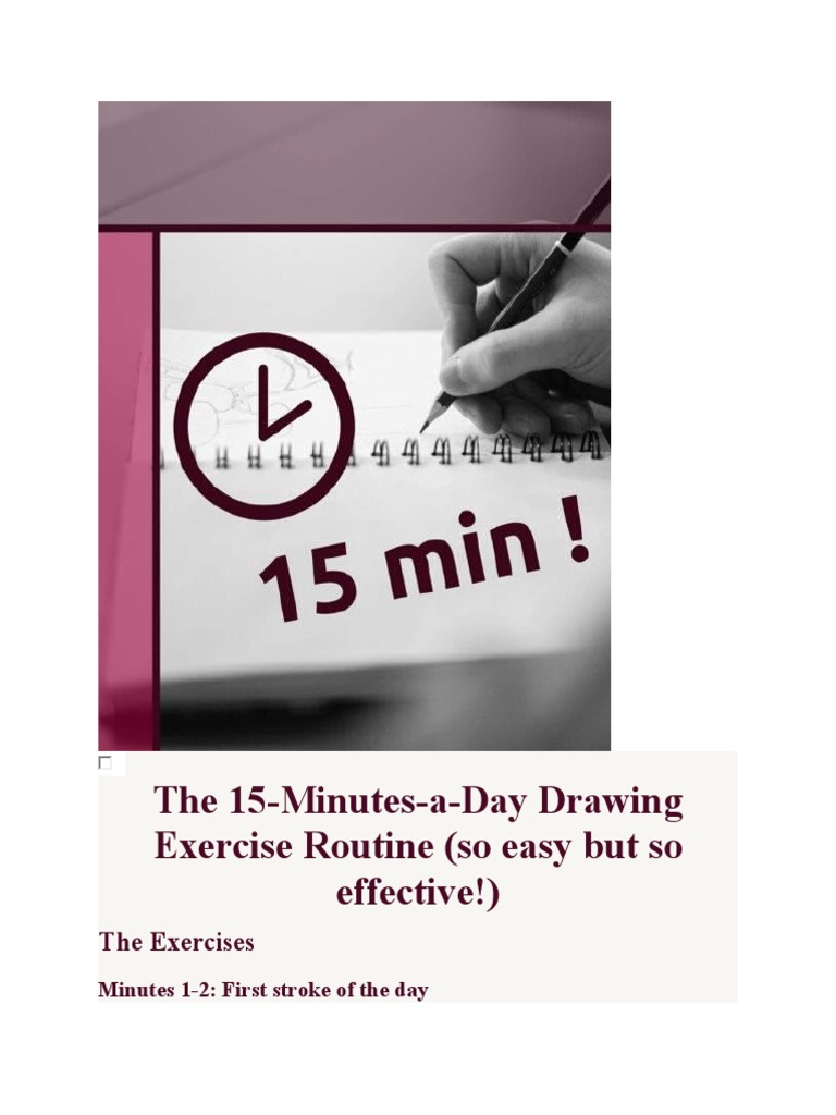 The 15-Minutes-a-Day Drawing Exercise Routine (so easy but so effective!)